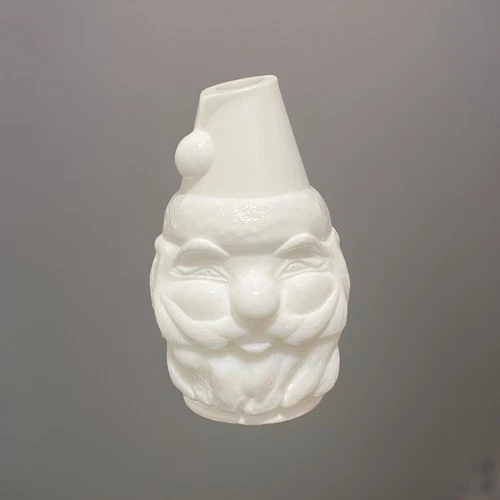 Rare Fenton Santa Fairy Lamp #5106 Made of Milk Glass Vintage 1971