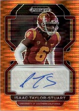 2022 Panini Prizm Draft Picks Auto Orange Pulsar 167 Isaac Taylor-Stuart Auto/49