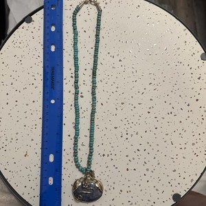 Dumortierite Turquoise Pendant Necklace 