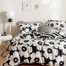 Floral Duvet Cover Queen 100 Cotton Black and White Flower Duvet Cover 3 Pcs Se