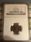 1913 Lincoln cent ,  nice NGC MS-64 better date & grade
