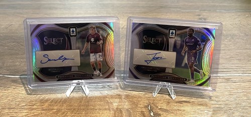 2024-25 Select Serie A Auto Duo Jonathan Ikone & Borna Sosa Pitchside Signatures