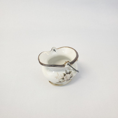 Vintage Creamer with Floral Design & Handle - Charming Tableware Collectible