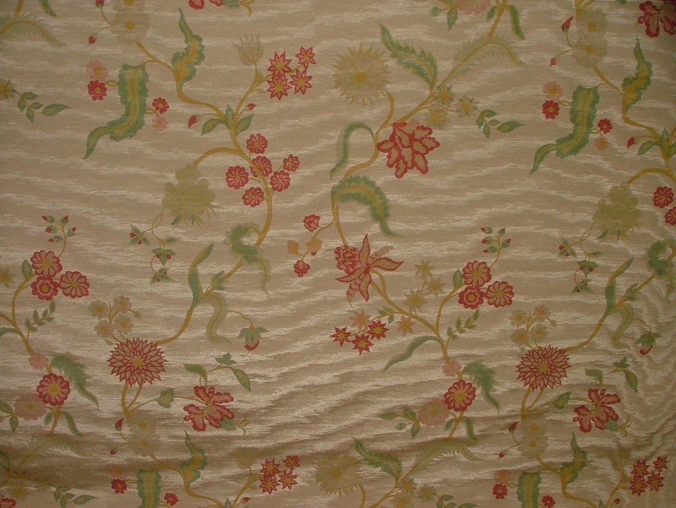 Tissu Floral En Soie Arrosée Marvic Textiles Pour Rideaux Et Coussins 8,8 Mètre - Photo 4/4