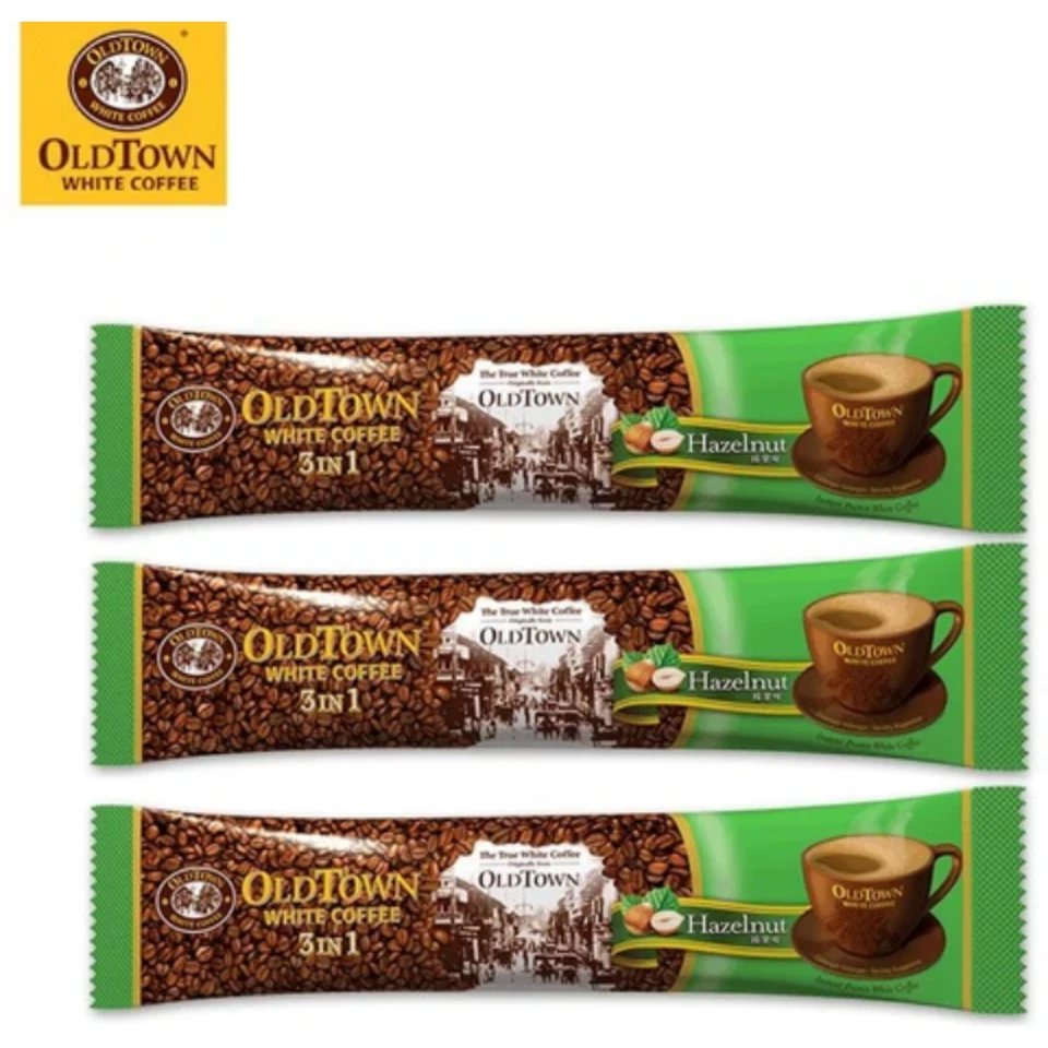 1 X Café Blanco Instantáneo Old Town 3 en 1 Avellana 15 Palitos x 38g + DHL EXPRESS Foto 3 de 4