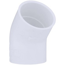 Charlotte Pipe 2-1/2 In. Slip x Slip Schedule 40 45 Deg. PVC Elbow 1/8 Bend 