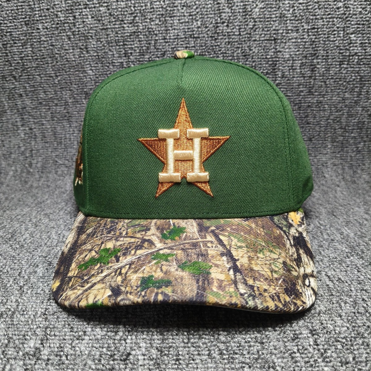 Mitchell & Ness Houston Astros Green Camo Brim Snapback Cap Hat