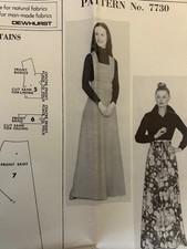 Lillie London Patterns. Vintage Skirt / Pinafore Dress Sewing Pattern Size 12-18