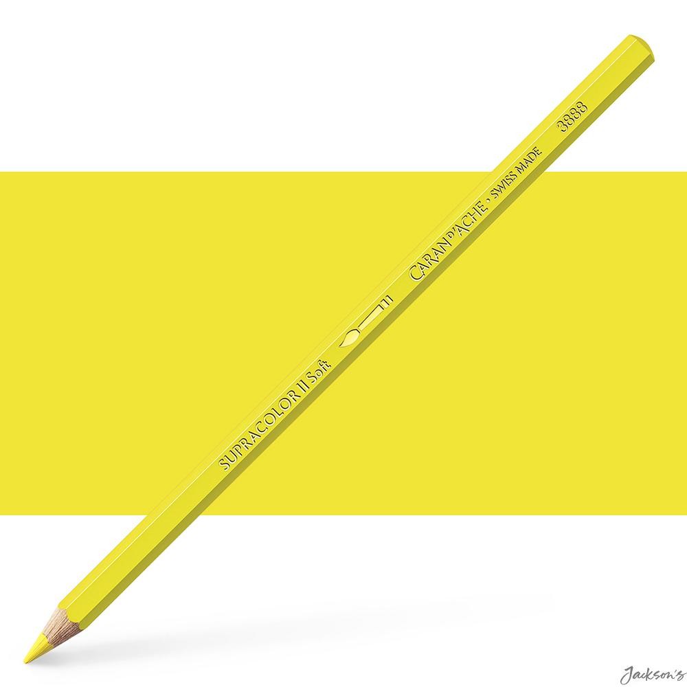 Caran d'Ache Supracolor Soft Watercolour Pencil Cedar 3.8mm Naples Yellow