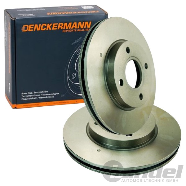 2X Denckermann Bremsscheiben 258Mm BelÜFtet Vorne Passend FüR Ford Courier Fiest-image