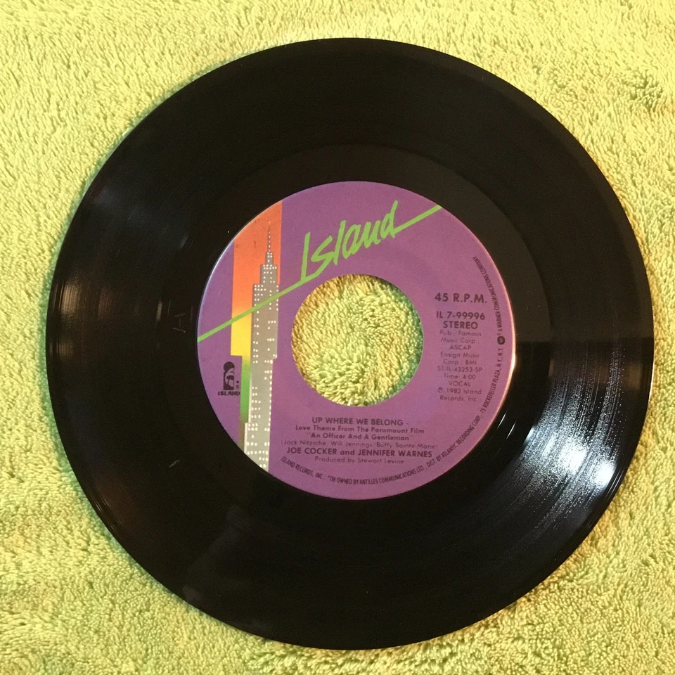 Joe Cocker And Jennifer Warnes *Up Where We Belong Title song Officer Gentlemen - Image 3 of 4