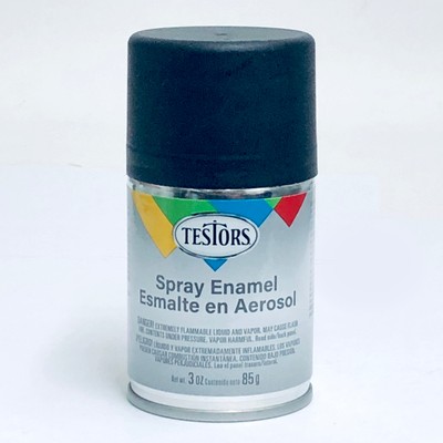 Testors 1249T Spray Enamel Flat Black 3 oz
