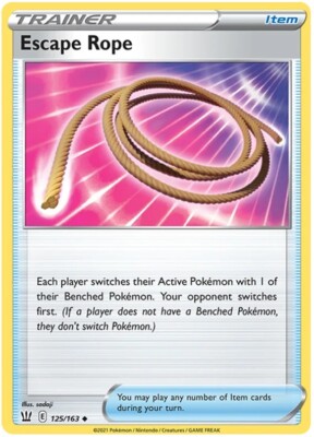 escape rope pokemon card Escape Rope Pokemon TCG Trainer Card 125/163
