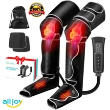 Compression Leg Massager with Heat and Vibration for Foot Thigh Calf- Alljoy