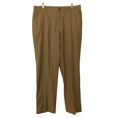 Adidas Golf pants mens 36x34 climalite khaki tan polyester relaxed straight  leg