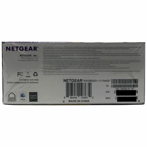 NETGEAR XAVB5201v2 Powerline 500 Mbps Network Adapter Homeplug Av (Pack of 2) - Picture 5 of 5