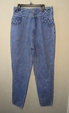Vintage Stefano International High Rise Mom Lattice Accents Jeans Size 12