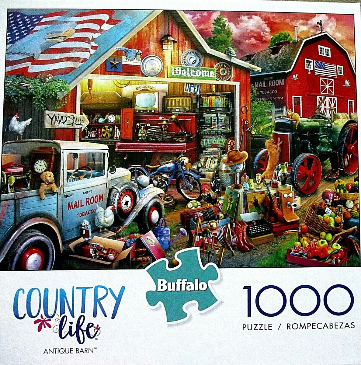 ANTIQUE BARN ~ Buffalo Country Life 1000 Piece Jigsaw Puzzle~~COMPLETE ~ ~