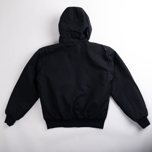 Mens Hooded Bomber Padded Jacket Check Print Enzo - Picture 4 of 5