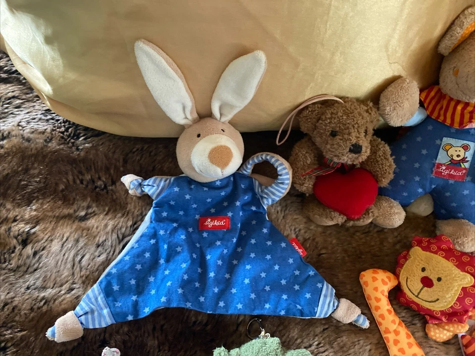 Sammlung 10 X Sigikid Steiff Bären Schmusetuch Krokodil Giraffe Spieluhr Löwe - Bild 2 von 4