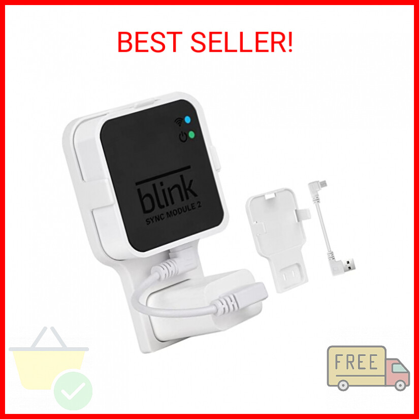 Outlet Wall Mount for Blink Sync Module 2, Mounting Bracket Holder with Short Ca-image