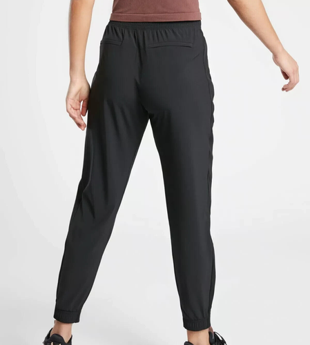 Athleta Brooklyn Jogger Women 12 NWOT Elastic Waist Pockets Stretch Black 530631 - Picture 2 of 18