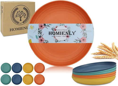 Deep Dinner Plates Set of 8 Alternative for Plastic Plates Microwave and Dishwas - Picture 11 of 12