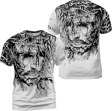 Jesus T-Shirt 3D - Lord's Prayer - All Over Printed Shirt full Size S-5XL