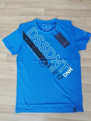 Herren T-Shirt in M DISSIDENT Blau Bedruckt