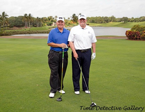Donald Trump and Rush Limbaugh at Golf Course - Celebrity Photo Print