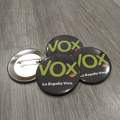 10x VOX BANDERA ESPAÑA mod3 chapa boton Badge pin imperdible 58 mm