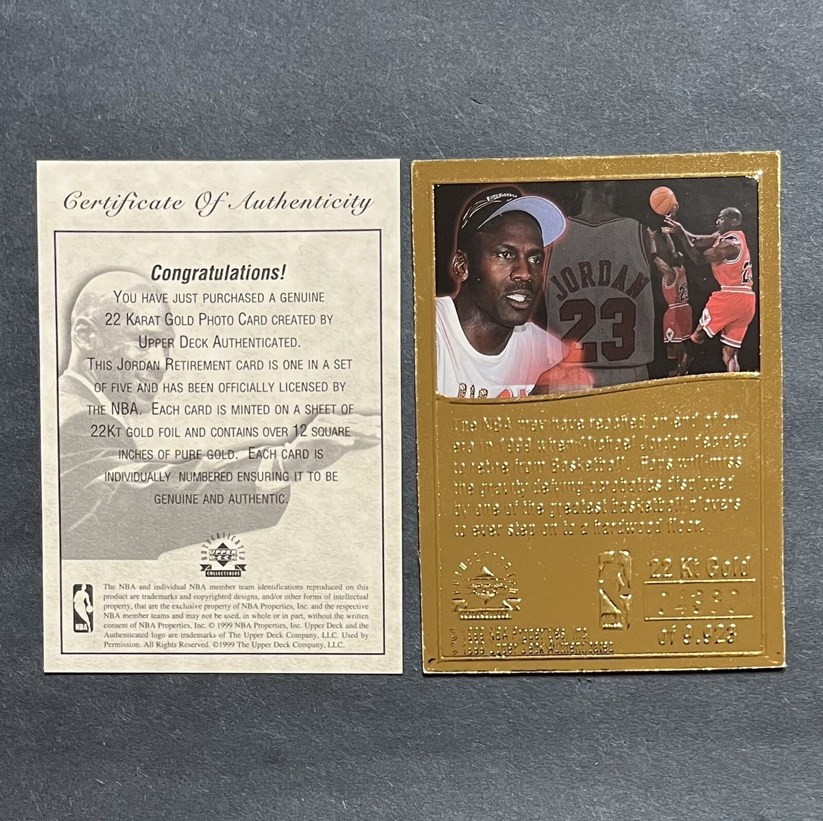 レア90S UPPERDECK JORDAN RETIREMENT CARD 2 Upper Deck Michael Jordan Retires Limited Edition