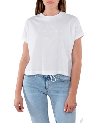T-SHIRT DONNA CALVIN KLEIN JEANS J20J216347 PRIMAVERA/ESTATE Nuovo | eBay