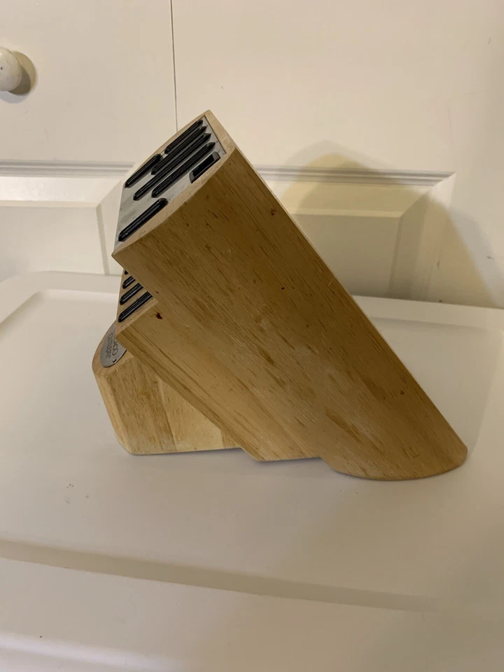 Блок ножей Chicago Cutlery 11 прорезей дубовый тяжелый - Изображение 4 из 4