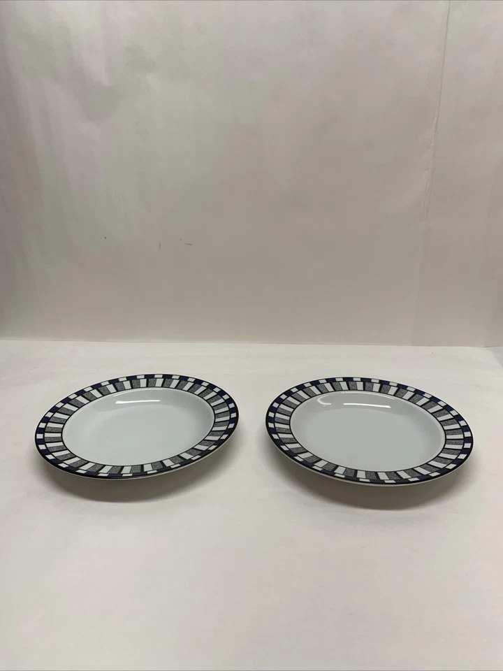 Tognana Porcellane Italy Pasta Salad Rimmed Bowls Set 2  Porcelain - Image 2 of 4