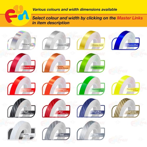 RED 1/8" 3mm Roll PIN STRIPE Car Model Bike Streamline TAPE Decal Vinyl Sticker - Picture 6 of 12