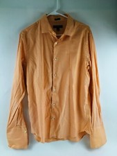 Banana Republic Shirt Men's Size 16-16.5 L Orange Fitted Long Sleeve Button Up