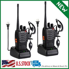 Long Range Walkie Talkie 2 Set 50 Mile Two Way Radio Charge Headset Waterproof
