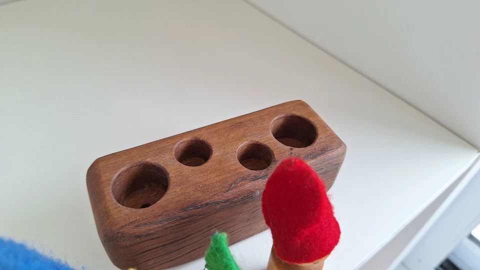 Handmade Wooden Felt Peg People Boat Waldorf Steiner Toy Family  - image 2 of 4