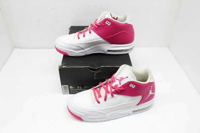 jordan flight pink and white