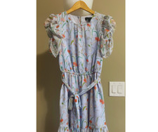 BANANA REPUBLIC Floral Puff-Sleeve Dress SIZE PETITE 00 GOOD AS NEW