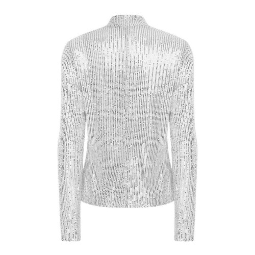 Frauen Mantel Cardigan Jacken Pailletten Blazer Bomber Langarm Hochzeit Formal - Bild 24 von 43
