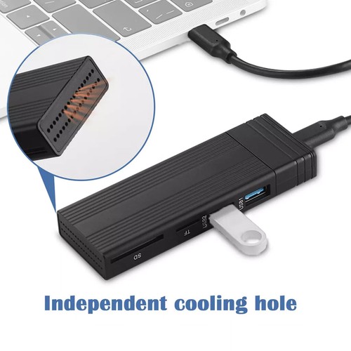 1* 10Gbps Mobile External SSD Adapter Case Multi-Functional USB Hub Design - Picture 10 of 15