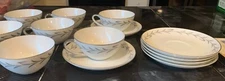 Vintage Jyoto Fine China "Helene" Pattern 9 Cups and 6 Saucers