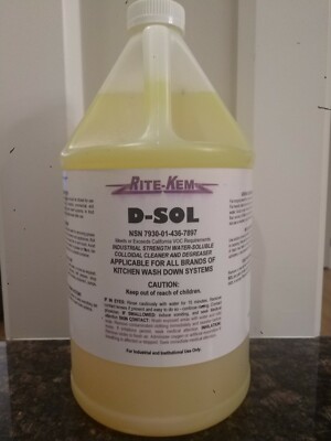 RITE- KEM D- SOL Industrial Strength Water- Solub. Colloidal Cleaner & Degreaser