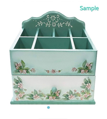 MDF WOODEN COSMETICS/ MULTIPURPOSE 2 DRAWERS DECORATIVE ART PROJECTS - Picture 3 of 6