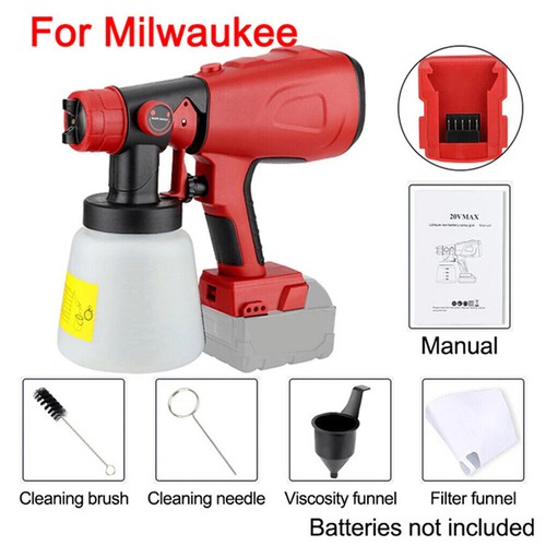 Cordless High Pressure Spray Gun Paint Sprayer For Milwaukee 18V Battery AUS - Picture 2 of 11