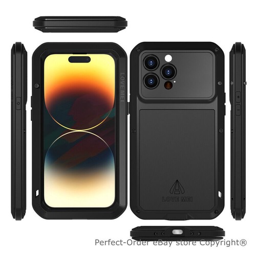 LOVE MEI Aluminum Phone Case with Gorilla Glass for iPhone 11 12 13 14 Pro Max