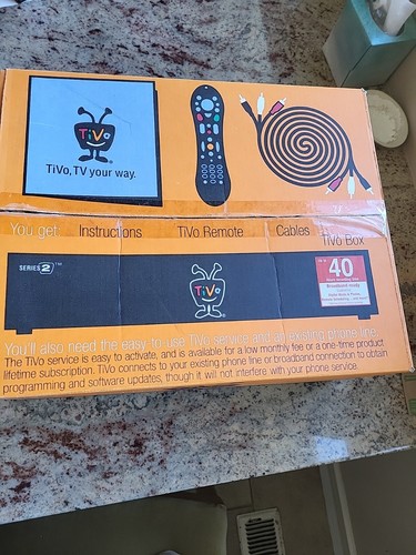 The TiVO Box Series 2 Digital Video Recorder Model TiVo Remote, Cables, TiVo Box - Picture 4 of 10