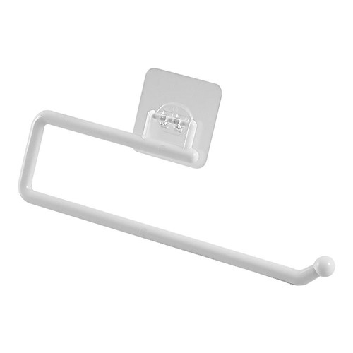 Self-adhesive Kitchen Roll Holder Storage Paper Rack Hanger Towel White AAF - Picture 3 of 11